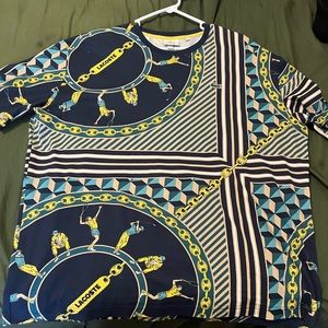 Lacoste graphic style tee multi colored
